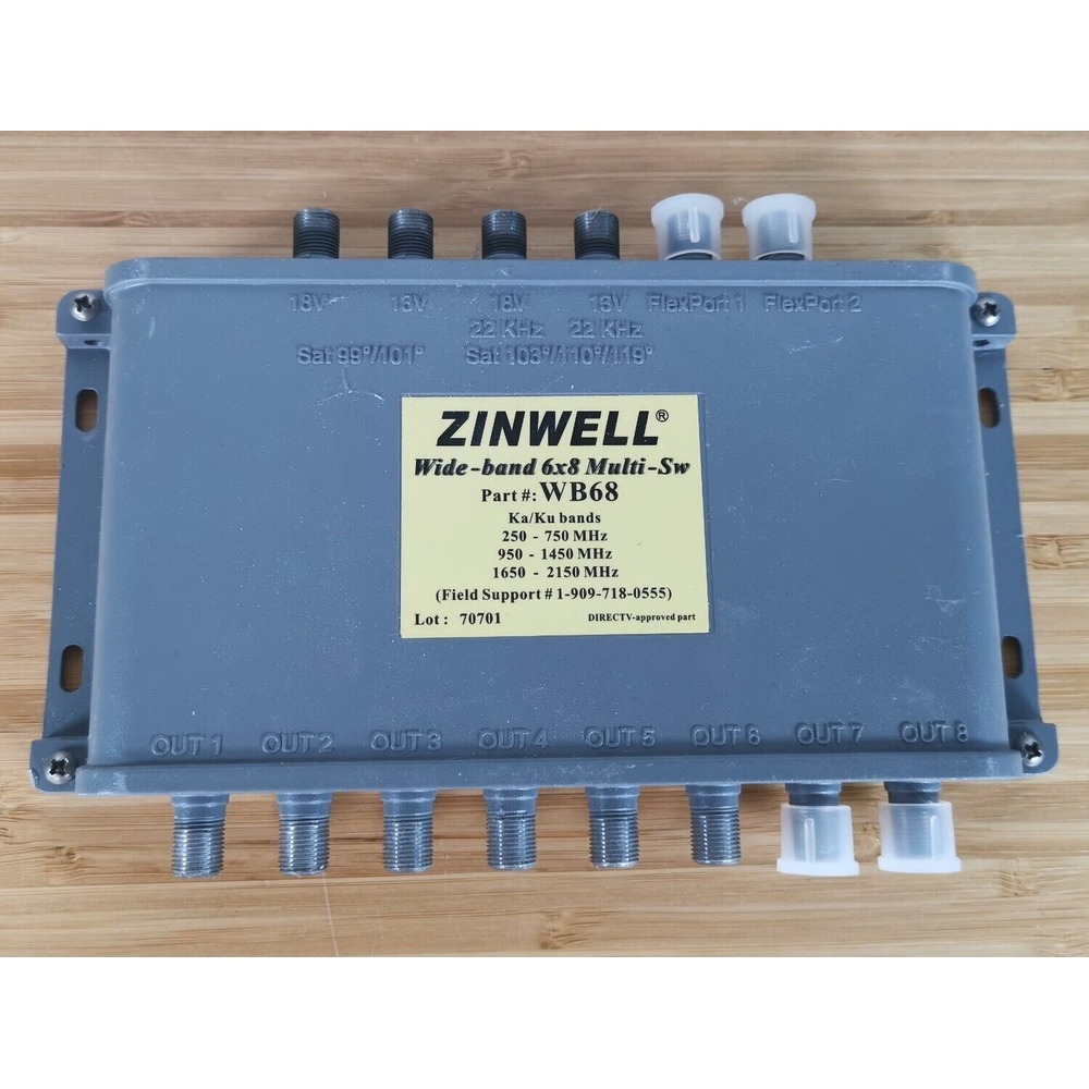 Zinwell‎ 6x8 Multi-Switch WB68 For TV, Cable.